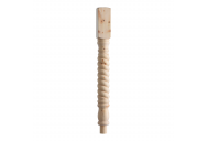 90mm Twisted Rolling Pin Newel Post with Spigot Dowel