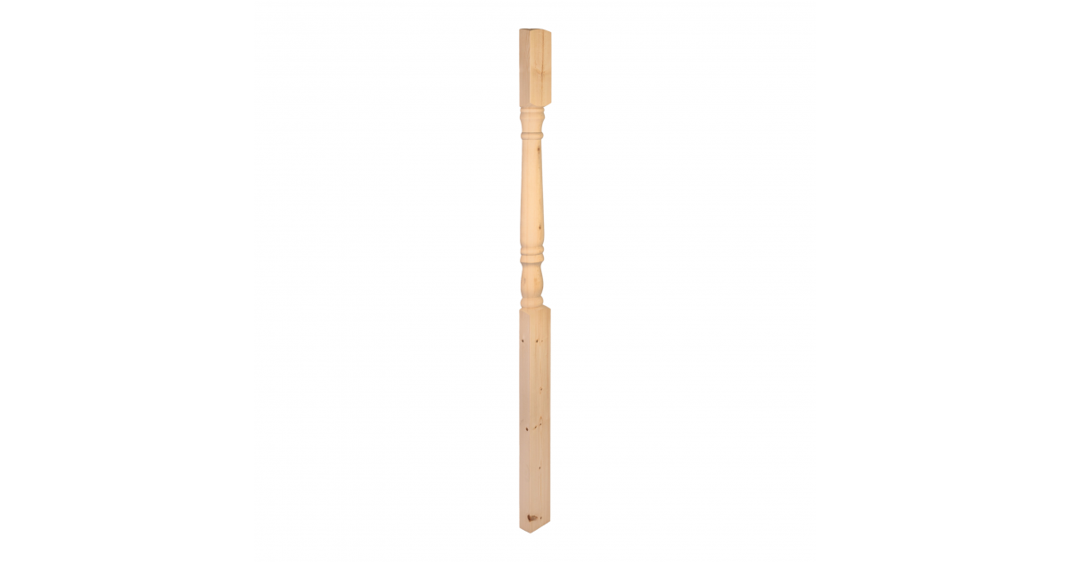 1500MM BENCHMARK PINE FULL STOP CHAMFERED NEWEL - View #14