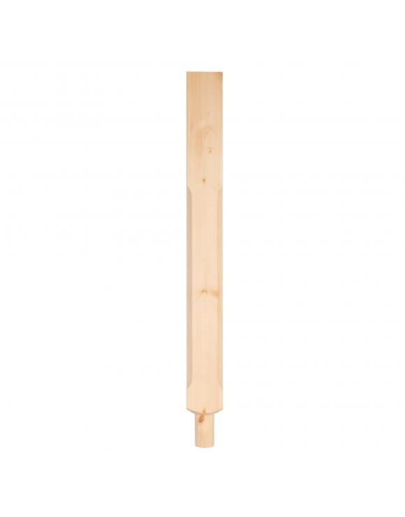 90mm Stop Chamfered Newel Post with Spigot Dowel image