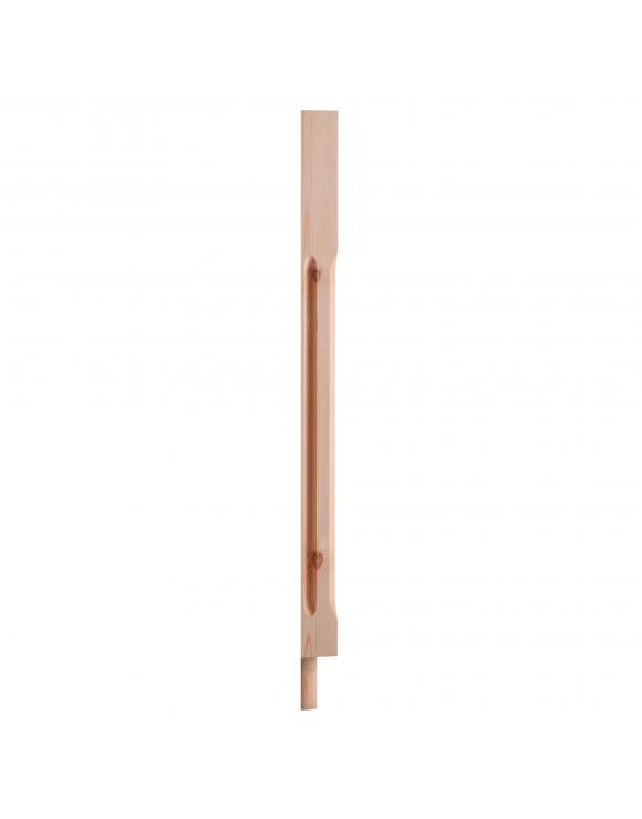 90mm Chamfered Fluted Newel Post with Spigot Dowel image