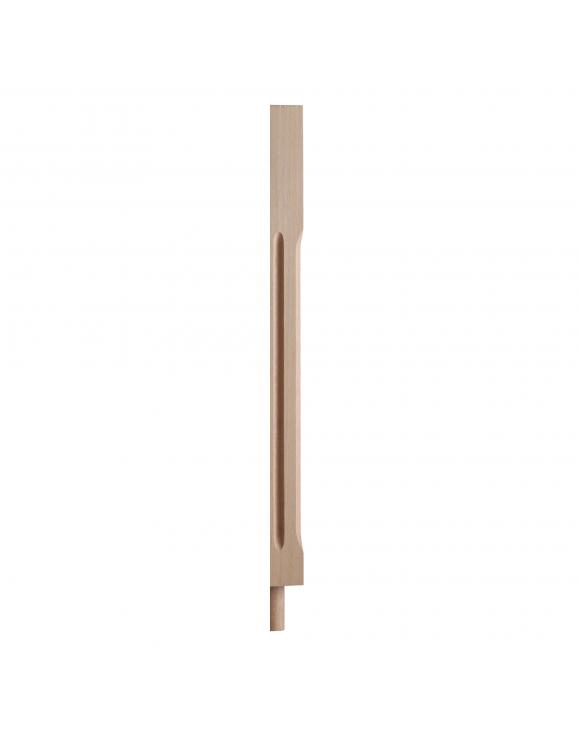 90mm Chamfered Fluted Newel Post with Spigot Dowel image