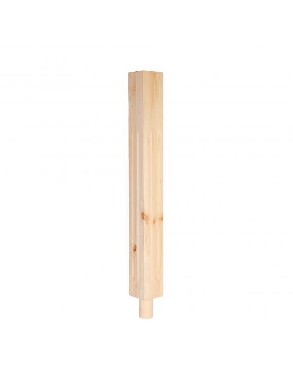 Square Double Fluted Newel Post with Spigot Dowel image