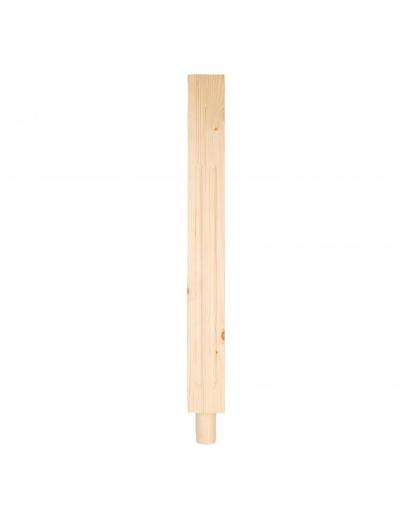 Square Double Fluted Newel Post with Spigot Dowel image