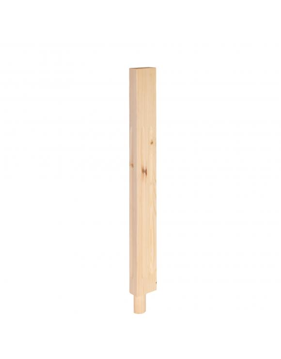 Square Double Fluted Newel Post with Spigot Dowel image