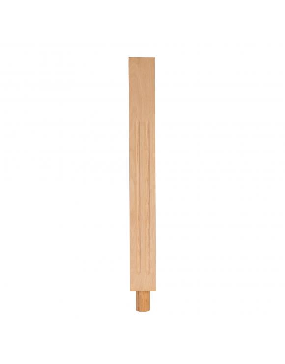 Square Double Fluted Newel Post with Spigot Dowel image