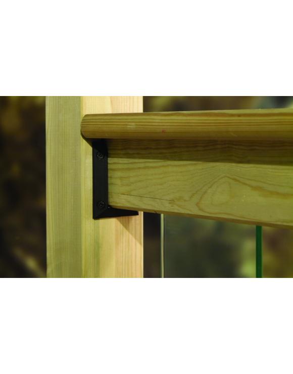 Treated Softwood Clearview Glass Decking Rail image