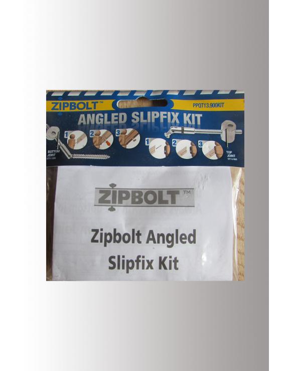 Slip Fix Angled Handrail to Newel Post Fixing Kit Zip Bolt image