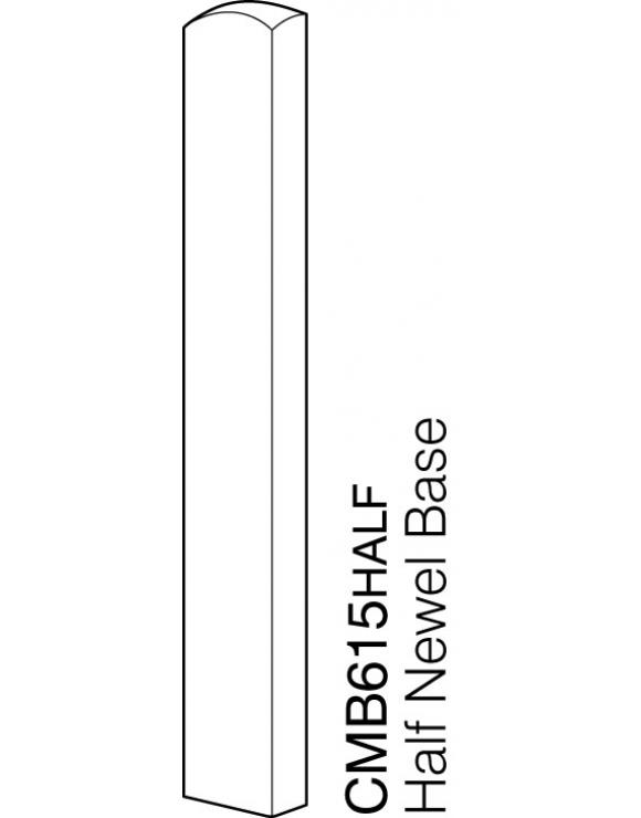 Pine 90mm HALF Newel Base Select image