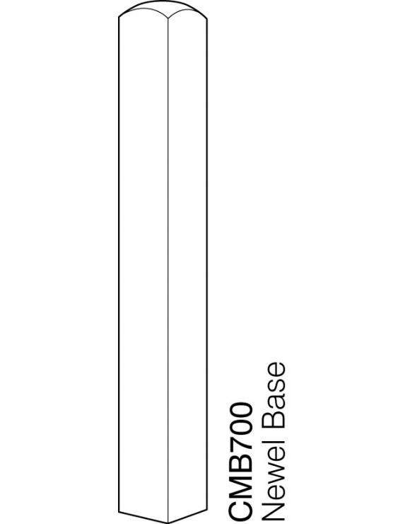 Pine 90mm Newel Base 700mm image